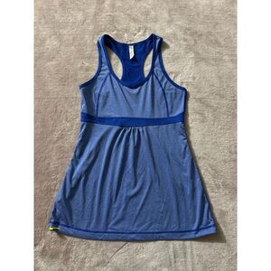 Lucy Active Mesh Inserts Racerback Bra Tank Royal Blue‎ Size Small